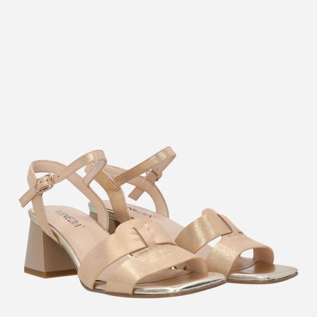 Sandały damskie na słupku Venezia L009LEGOOBS141 38 (5UK) 24.4 cm Beżowe (5906140721858) - obraz 4