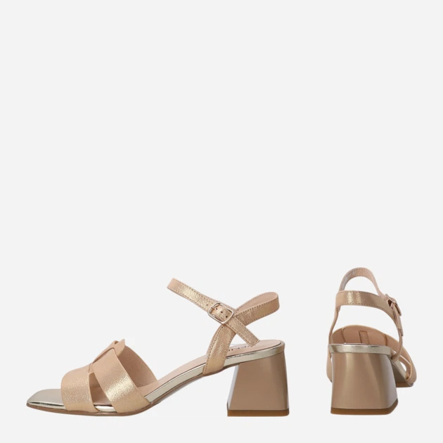 Sandały damskie na słupku Venezia L009LEGOOBS141 39 (6UK) 25 cm Beżowe (5906140721865) - obraz 3