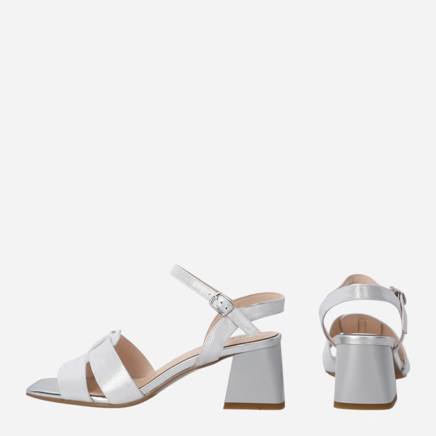 Sandały damskie na słupku Venezia L009LESIOBS141 41 (8UK) 26.5 cm Srebrne (5906140721940) - obraz 3
