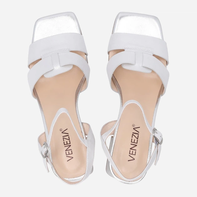 Sandały damskie na słupku Venezia L009LESIOBS141 41 (8UK) 26.5 cm Srebrne (5906140721940) - obraz 5