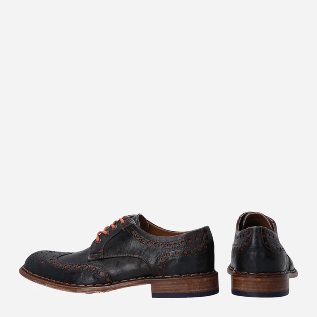 Buty brogsy męskie skórzane Venezia L029LETDMEA019 42 (9UK) 42 cm Czarne (5906140832264) - obraz 3