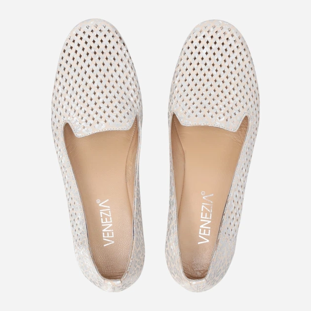 Lordsy damskie skórzane Venezia L112SUSBOBM034 37 (4UK) 24 cm Białe (5906140845066) - obraz 5