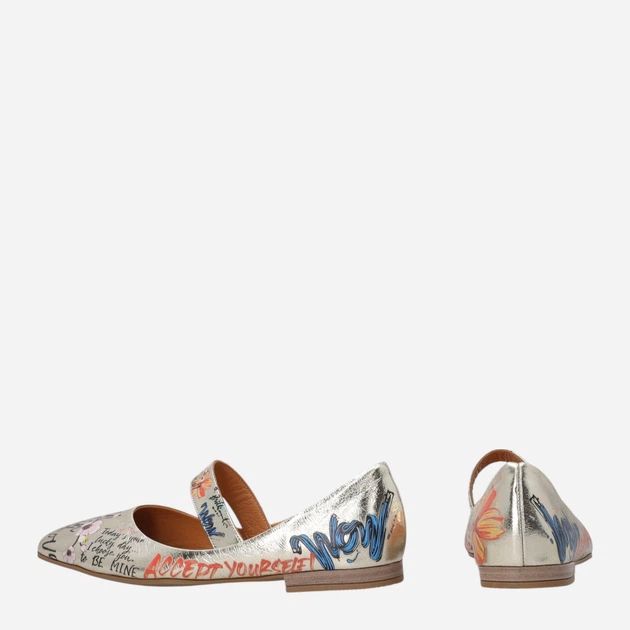 Baleriny damskie skórzane z paskiem Venezia L199LEGOOBA034 39 (6UK) 25 cm Złote (5906140906613) - obraz 3