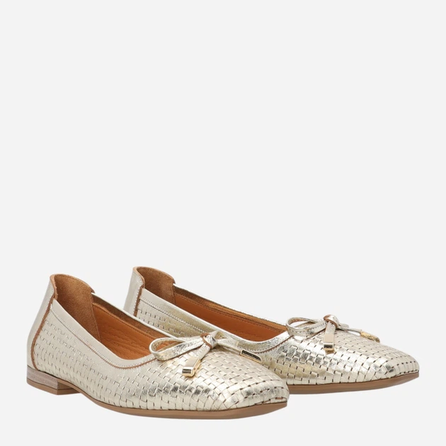 Baleriny damskie skórzane Venezia L204LEGOOBA034 39 (6UK) 25 cm Złote (5906140906668) - obraz 4