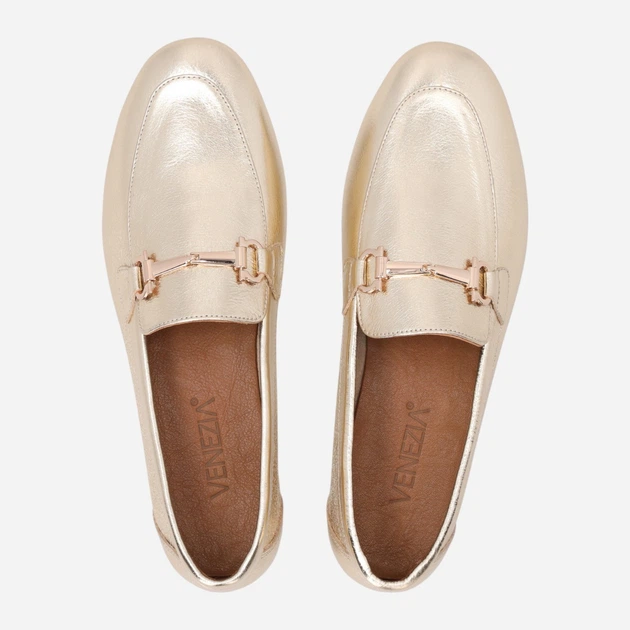 Lordsy damskie skórzane Venezia M004LEGOOBM140 40 (7UK) 26 cm Złote (5906140860588) - obraz 5