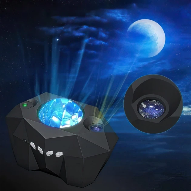 Нічник проєктор галактики з Bluetooth колонкою STB Dream Aurora 3D зоряне небо чорний 9943 - Фото 4 Нічник проєктор галактики з Bluetooth колонкою STB Dream Aurora 3D зоряне небо чорний 9943 - зображення 4