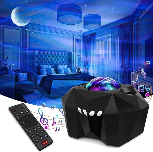 Нічник проєктор галактики з Bluetooth колонкою STB Dream Aurora 3D зоряне небо чорний 9943 - Фото 8 Нічник проєктор галактики з Bluetooth колонкою STB Dream Aurora 3D зоряне небо чорний 9943 - зображення 8