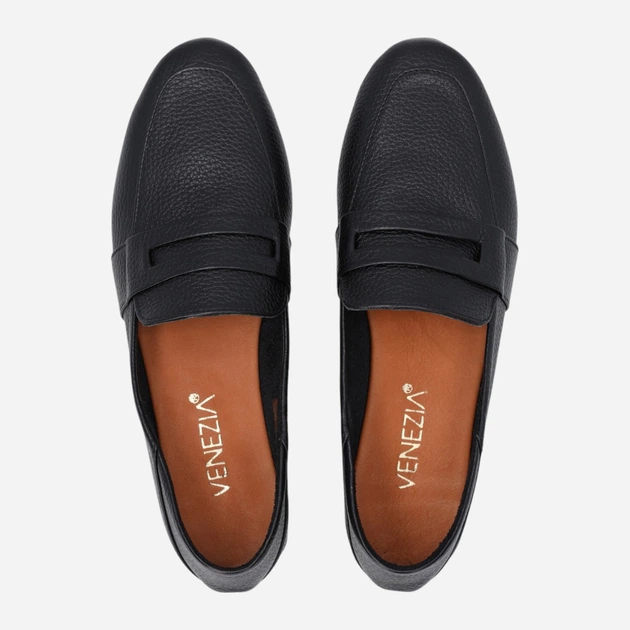 Жіночі сліпери зі шкіри Venezia N005LEBLOBM125 39 (6UK) 25 см Чорні (5906140857304) - зображення 5