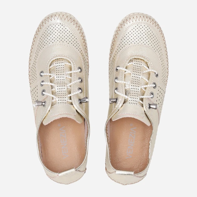 Жіночі туфлі зі шкіри Venezia R099LEGOOSP047 37 (4UK) 24 см Золотисті (5906140823897) - зображення 5