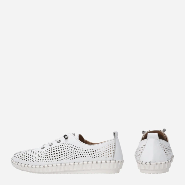 Półbuty damskie skórzane ażurowe Venezia R105LEWHOSP047 38 (5UK) 24.4 cm Białe (5906140823965) - obraz 3