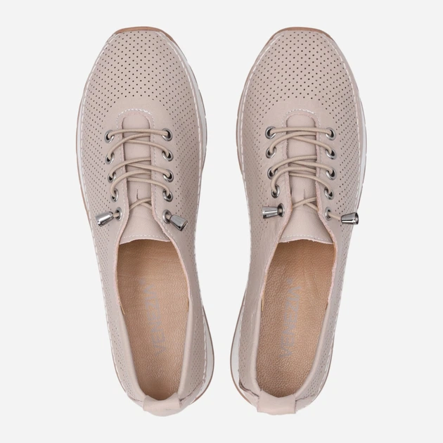 Жіночі туфлі зі шкіри Venezia R120LEBEOSP047 40 (7UK) 26 см Темно-бежеві (5906140823248) - зображення 5