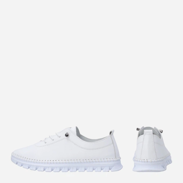 Półbuty damskie skórzane sznurowane Venezia R157LEWHOSP047 37 (4UK) 24 cm Białe (5906140824665) - obraz 3