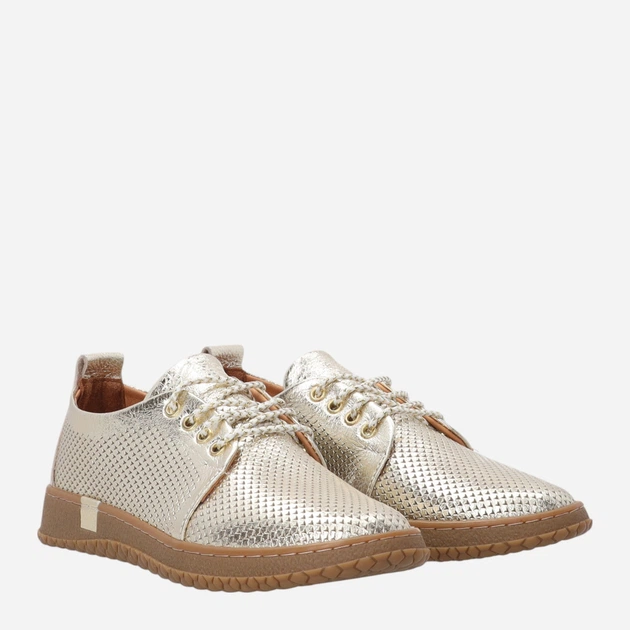 Жіночі туфлі зі шкіри Venezia R140LEGOOSP047 41 (8UK) 26.5 см Золотисті (5906140914519) - зображення 4