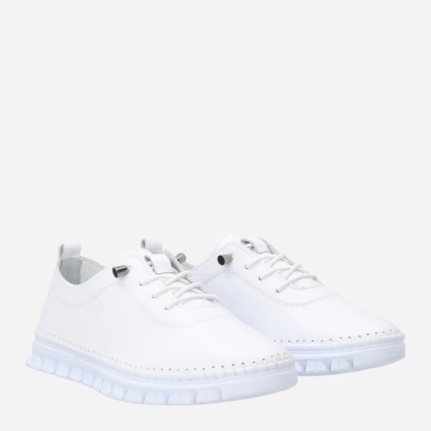 Półbuty damskie skórzane sznurowane Venezia R157LEWHOSP047 37 (4UK) 24 cm Białe (5906140824665) - obraz 4