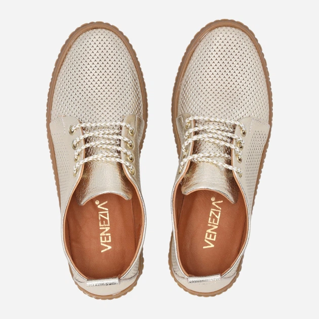 Жіночі туфлі зі шкіри Venezia R140LEGOOSP047 41 (8UK) 26.5 см Золотисті (5906140914519) - зображення 5