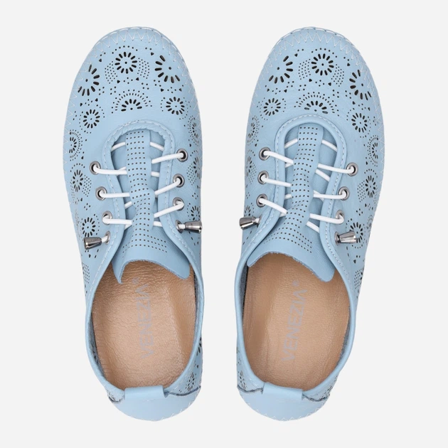 Жіночі туфлі зі шкіри Venezia R164LELBOSP047 38 (5UK) 24.4 см Блакитні (5906140829318) - зображення 5