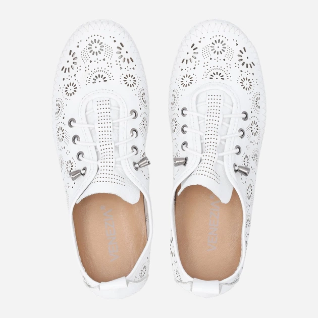 Жіночі туфлі зі шкіри Venezia R164LEWHOSP047 41 (8UK) 26.5 см Білі (5906140835241) - зображення 5