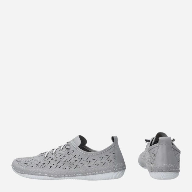 Półbuty damskie skórzane ażurowe Venezia R165LEGEOSP047 38 (5UK) 24.4 cm Szare (5906140829431) - obraz 3