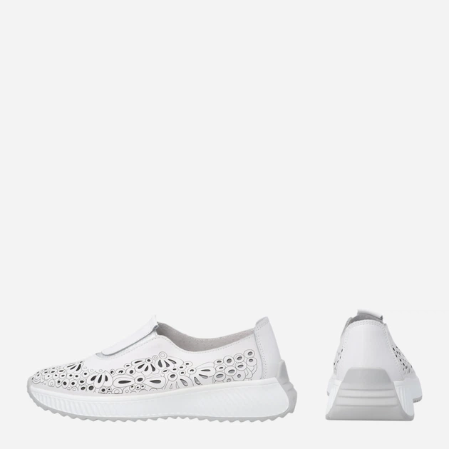 Półbuty damskie skórzane ażurowe Venezia S056LEWHOSP007 40 (7UK) 26 cm Białe (5906140642160) - obraz 3