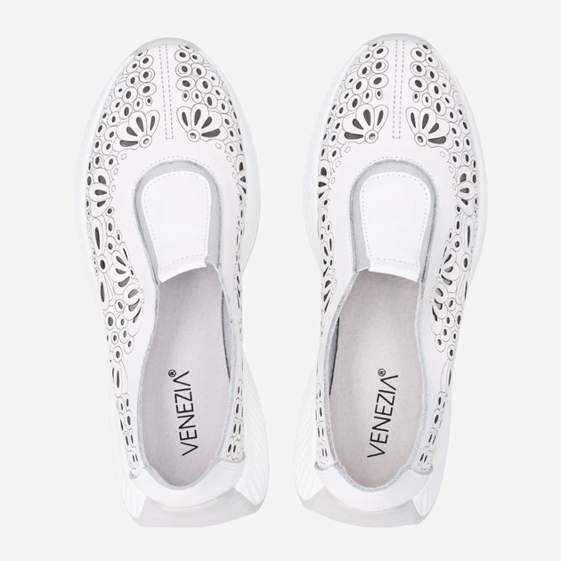 Жіночі туфлі зі шкіри Venezia S056LEWHOSP007 36 (3UK) 23.5 см Білі (5906140642122) - зображення 5