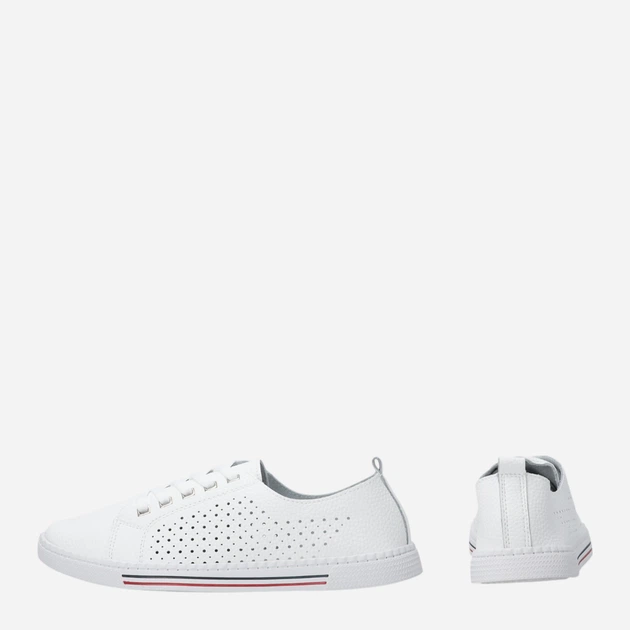 Sneakersy damskie skórzane do kostki Venezia S058LEWHOSP007 40 (7UK) 26 cm Białe (5906140642412) - obraz 3