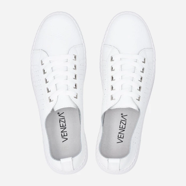 Жіночі кеди низькі Venezia S058LEWHOSP007 37 (4UK) 24 см Білі (5906140642382) - зображення 5