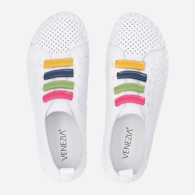 Жіночі туфлі зі шкіри Venezia S059LEWHOSP007 40 (7UK) 26 см Білі (5906140642474) - зображення 5