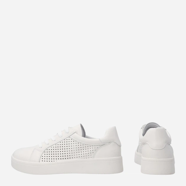 Sneakersy damskie skórzane do kostki na platformie Venezia S064LEWHOSP007 40 (7UK) 26 cm Białe (5906140642771) - obraz 3