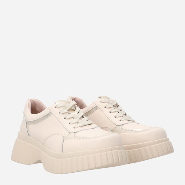 Жіночі туфлі зі шкіри Venezia S075LEBEOSP007 37 (4UK) 24 см Бежеві (5906140643402) - зображення 4