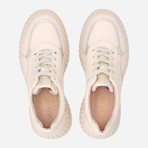 Жіночі туфлі зі шкіри Venezia S075LEBEOSP007 39 (6UK) 25 см Бежеві (5906140643426) - зображення 5