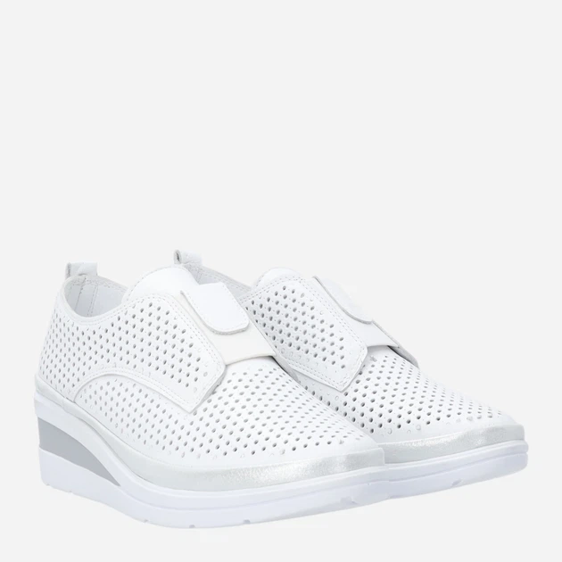 Жіночі туфлі зі шкіри Venezia S085LEWHOSP007 39 (6UK) 25 см Білі (5906140644386) - зображення 4