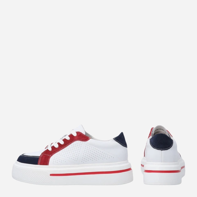 Sneakersy damskie skórzane do kostki na platformie Venezia S092LEMUOSP007 38 (5UK) 24.4 cm Białe (5906140644843) - obraz 3