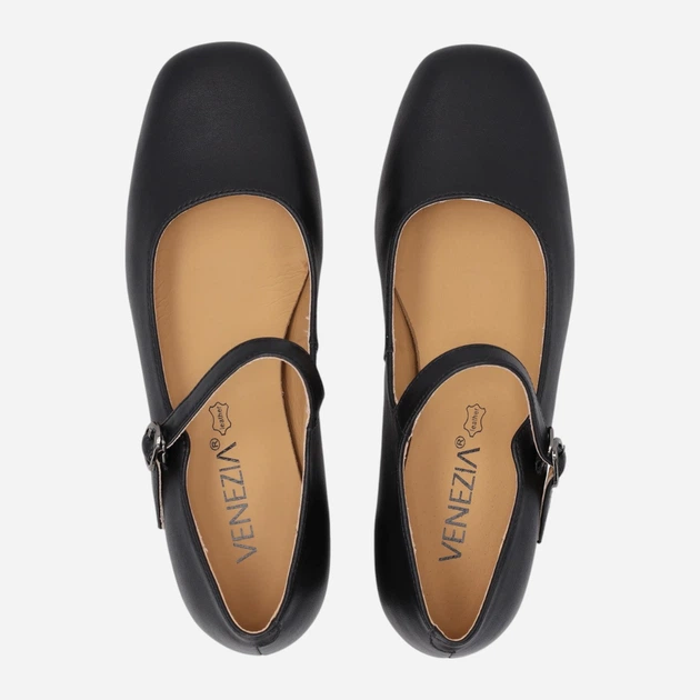 Жіночі туфлі Мері Джейн зі шкіри Venezia S137LEBLOBC007 41 (8UK) 26.5 см Чорні (5907638015152) - зображення 5