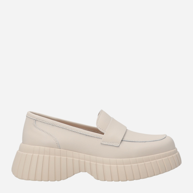 Loafersy damskie skórzane Venezia S147LEBEOBM007 41 (8UK) 26.5 cm Beżowe (5906140647028) - obraz 1