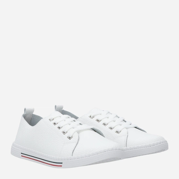 Sneakersy damskie skórzane do kostki Venezia S204LEWHOSP007 36 (3UK) 23.5 cm Białe (5906140647936) - obraz 4