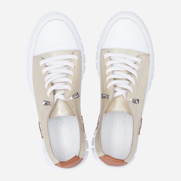 Жіночі туфлі зі шкіри Venezia T004LEGOOSP153 41 (8UK) 26.5 см Золотисті (5906140772614) - зображення 5