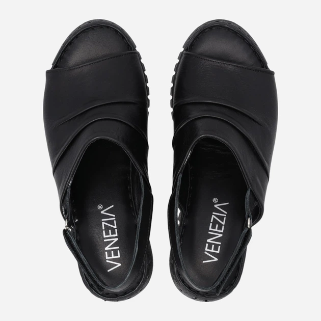 Жіночі сандалії Venezia T021LEBLOBS153 37 (4UK) 24 см Чорні (5906140773994) - зображення 5