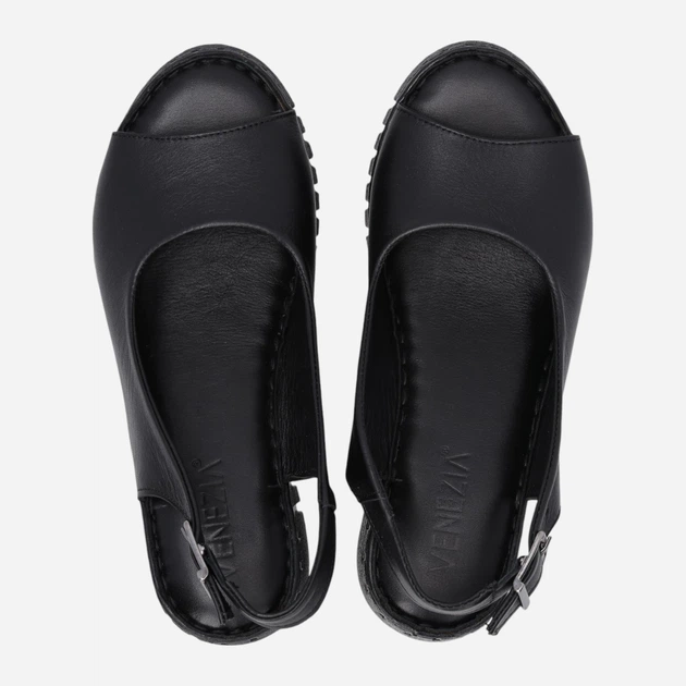 Жіночі сандалії Venezia T031LEBLOBS153 37 (4UK) 24 см Чорні (5906140774113) - зображення 5