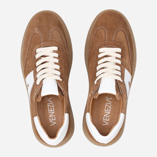 Жіночі снікери Venezia T032SUBROSP153 38 (5UK) 24.4 см Коричневі (5906140774366) - зображення 5