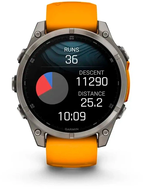 Смарт-часы Garmin fenix 8 47mm AMOLED Sapphire Titanium with a spark Orange and Graphite Silicone Band (010-02904-11) - Фото 9 Смарт-часы Garmin fenix 8 47mm AMOLED Sapphire Titanium with a spark Orange and Graphite Silicone Band (010-02904-11) - изображение 9