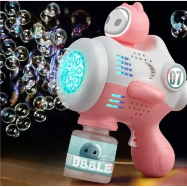 Детский автоматический пистолет генератор мыльных пузырей TOPA с подсветкой Bubble maker 066 Розовый - Фото 2 Детский автоматический пистолет генератор мыльных пузырей TOPA с подсветкой Bubble maker 066 Розовый - изображение 2