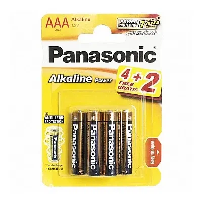 Батарейка PANASONIC LR03 AAA Alkaline Power 6BL - Фото 1 Батарейка PANASONIC LR03 AAA Alkaline Power 6BL - изображение 1