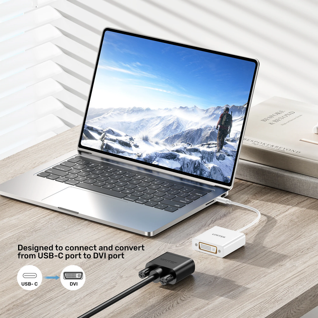 Adapter Unitek USB-C to DVI White (V1429A01) - obraz 8