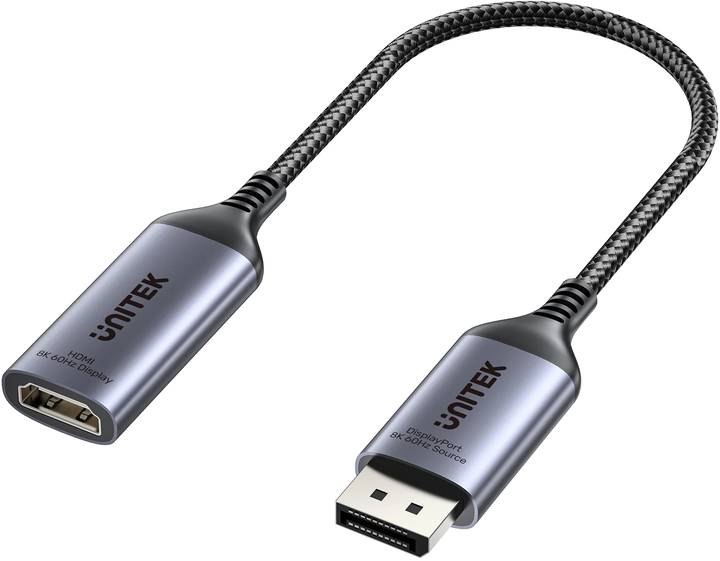 Адаптер Unitek 8K DisplayPort to HDMI Space Grey (V1611A01) - зображення 4