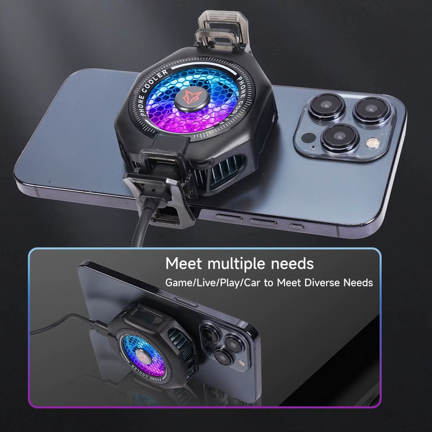 Охлаждение кулер для телефона смартфона Sarafox X5PRO с элементом Пельтье вентилятор 2 типа крепления - изображение 3
