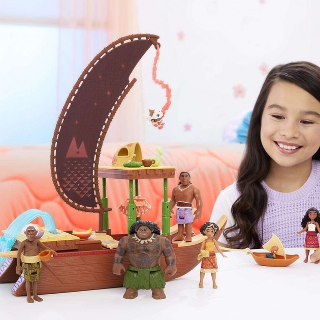 Zestaw zabawkowy Disney Vaiana 2 - Kajak przygodowy z mini lalką (JBT78) (0194735265237) - obraz 8