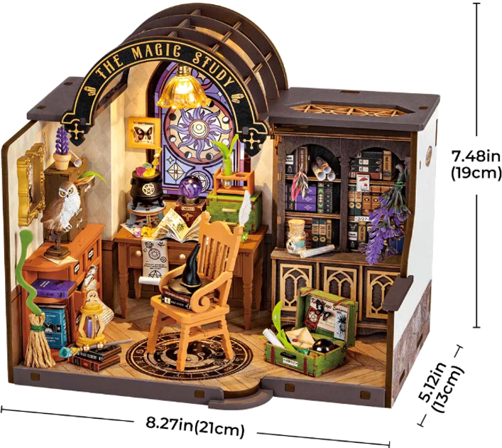 Składane klocki Robotime DIY The Magic Study DG166 (6946785122237) - obraz 4