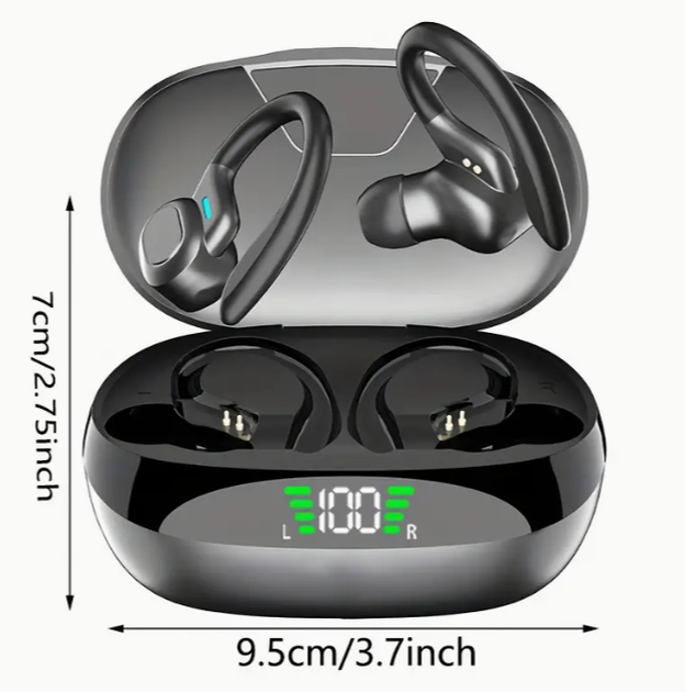 Вакуумные bluetooth наушники Ture TWS для спорта серые - изображение 3