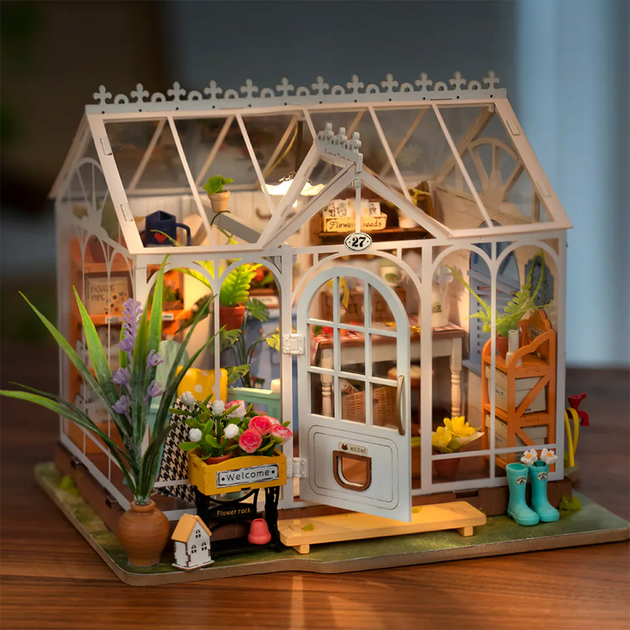 Składane klocki Robotime DIY Dreamy Garden House DG163 (6946785119657) - obraz 6