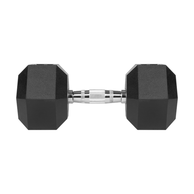 Гантель чугунний прогумований HEX 17,5 кг Rebel Active RBA-2325-17.5 - зображення 2